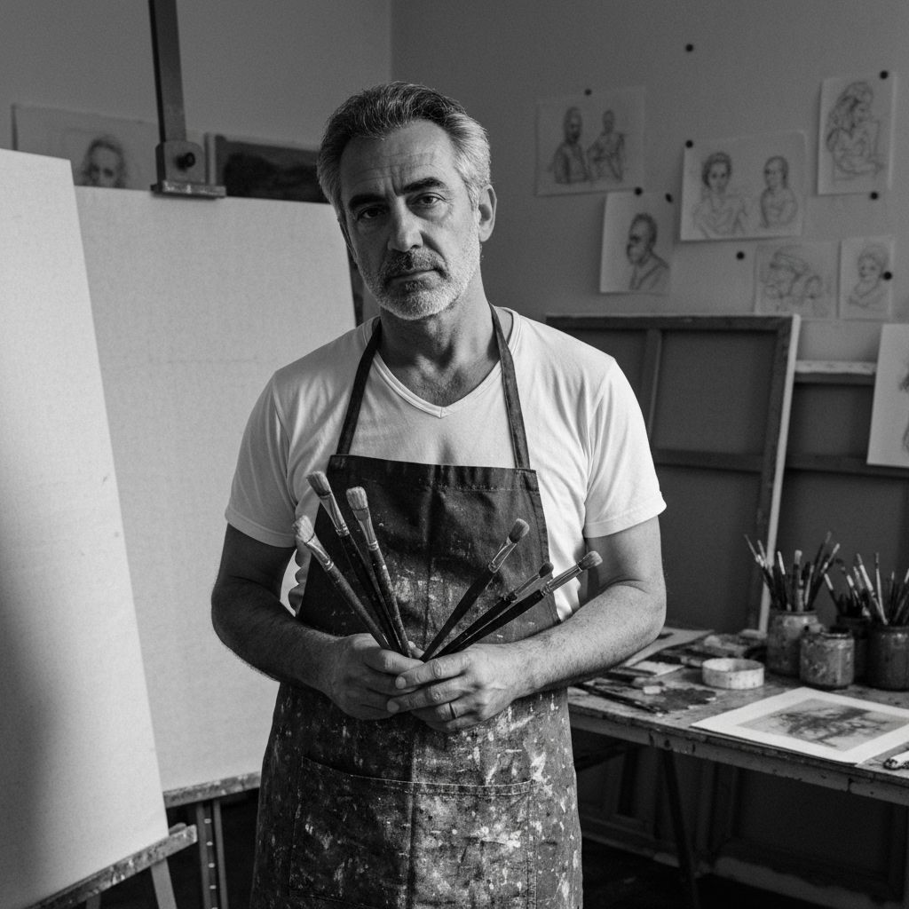 Giorgio Pasinetti nel suo studio